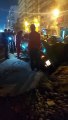 سقوط سيارة داخل حفرة بمدينة بورفؤاد في بورسعيد