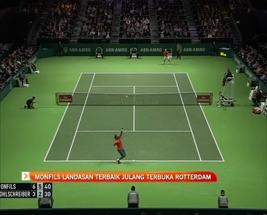 Gael Monfils dalam landasan terbaik julang Terbuka Rotterdam