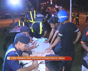 Lima pemandu bas diberkas kerana positif dadah