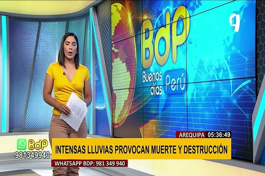 Arequipa: lluvias intensas bloquean vías y causan daños en viviendas