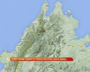 Gempa bumi lemah 2.1 skala richter landa Ranau