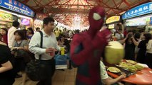 O Espetacular Homem Aranha 2 - Elenco em Cingapura - A Hora do Planeta