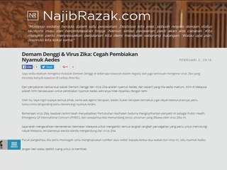 PM arah ambil langkah cegah demam denggi, virus Zika
