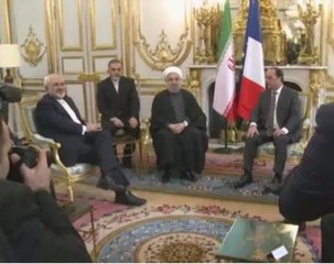Francois Hollande to Hassan Rouhani: France is "committed to human rights".