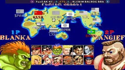 Street Fighter II': Champion Edition - Fuzil AK-47 vs KLEBIM BALROG BRA