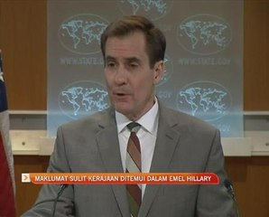 Maklumat sulit kerajaan ditemui dalam emel Hillary Clinton