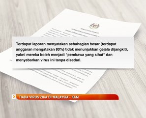 Tiada virus zika di Malaysia - KKM