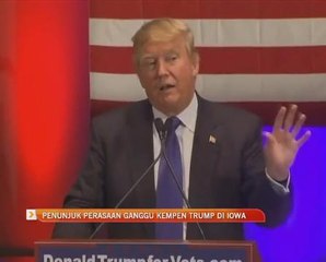 Penunjuk perasaan ganggu kempen Trump di IOWA