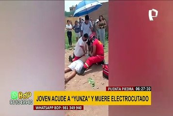 Puente Piedra: joven muere electrocutado mientras colocaba árbol de yunza
