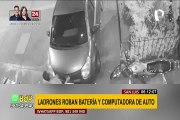 San Luis: sujetos roban batería y computadora de un auto estacionado