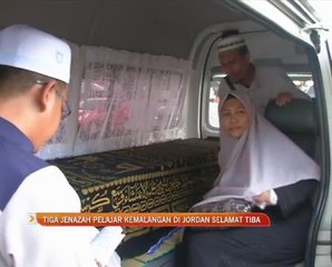 Tiga jenazah pelajar kemalangan di Jordan selamat tiba