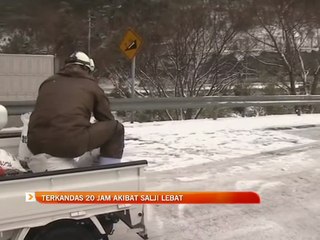 Terkandas 20 jam akibat salji lebat