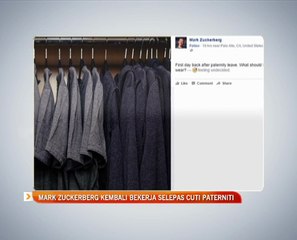 Mark Zuckerberg kembali bekerja selepas cuti Paterniti