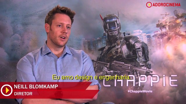 Chappie Entrevista legendada com Sigourney Weaver, Dev Patel e o diretor, Neill Blomkamp