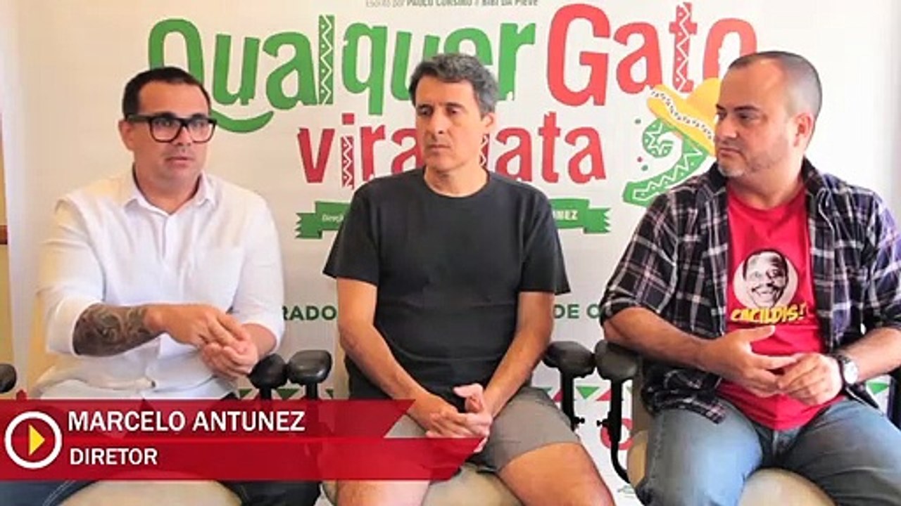 Qualquer Gato Vira-Lata 2 Entrevista (2) Roberto Santucci, Marcelo Antunez, Paulo Cursino
