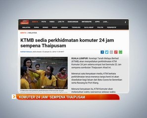 KTMB sedia perkhidmatan komuter 24 jam sempena Thaipusam
