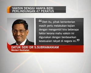 Vaksin denggi hanya beri perlindungan 47 peratus