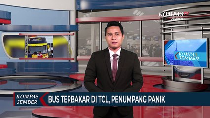Bus Terbakar di Jalan Tol, Puluhan Penumpang Panik