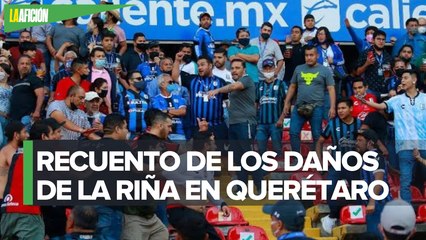 Enfrentamiento entre porras deja 26 lesionado en el estadio Corregidora en Querétaro
