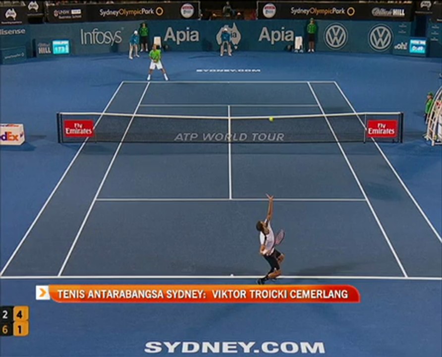 Tenis Antarabangsa Sydey : Viktor Troicki cemerlang