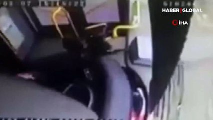 Beykoz'da İETT otobüsü çarptığı aracı böyle sürüklemiş