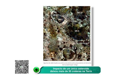 Impacto de um único asteroide deixou mais de 30 crateras na Terra