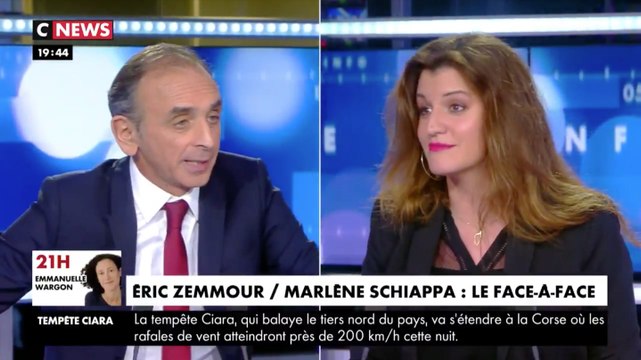 Marlène Schiappa demande à Eric Zemmour de rester correct lors de leur débat sur CNews (VIDEO)