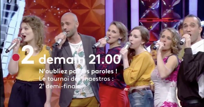 N'oubliez pas les paroles les tournois des maetros (france 2) 2eme demi finale