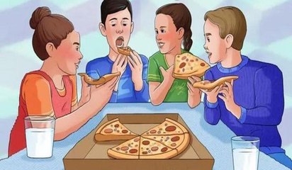 Quelque chose cloche dans cette soirée pizza... A vous de le découvrir