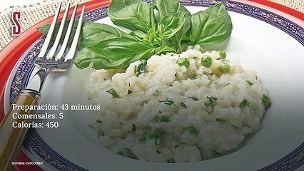 Vídeo Receta: Rissotto con guisantes y albahaca