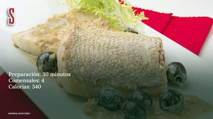 Vídeo Receta: Corvina con aceitunas negras