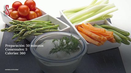 Vídeo Receta: Dip de queso con verduras