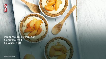 Vídeo Receta: Tartitas de chocolate blanco y albaricoques