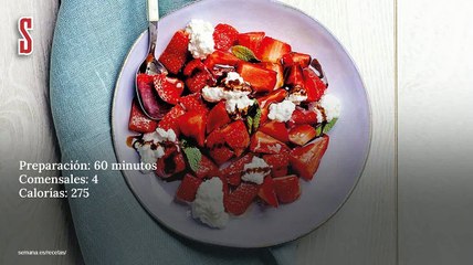 Vídeo Receta: Fresas preparadas con chocolate balsámico