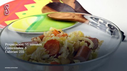Vídeo Receta: Repollo con salchichas