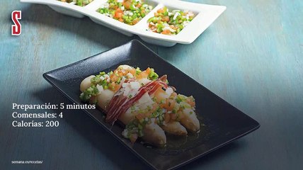 Vídeo Receta: Espárragos templados con ibérico y parma