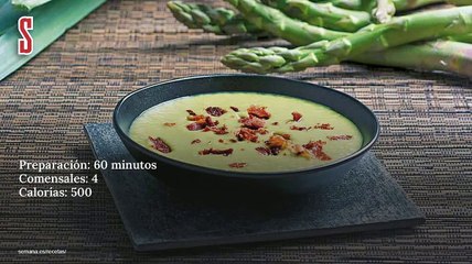 Vídeo Receta: Crema espesa de espárragos y puerros