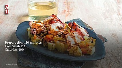 Vídeo Receta: Pulpo con pisto y ajada