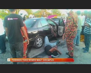 Pemandu teksi nyaris maut dirempuh