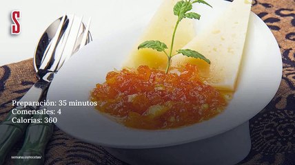 Vídeo Receta: Queso con mermelada de pomelo rosa
