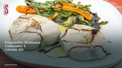 Vídeo Receta: Merluza al vapor de algas con verduras