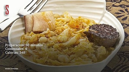 Vídeo Receta: Judillas pochas con repollo y morcilla