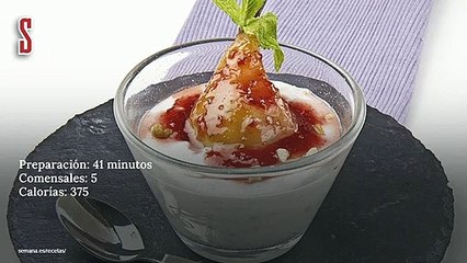 Vídeo Receta: Peras con queso y frambuesa