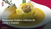 Vídeo Receta: Manzanas Golden rellenas de carne y tomate