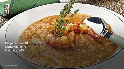 Vídeo Receta: Pochas con carabineros