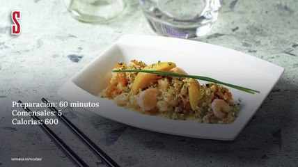 Vídeo Receta: Curry de gambas y mango con quinoa