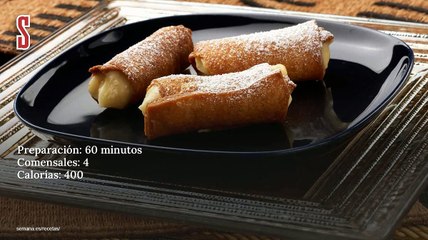 Vídeo Receta: Cañas de crema