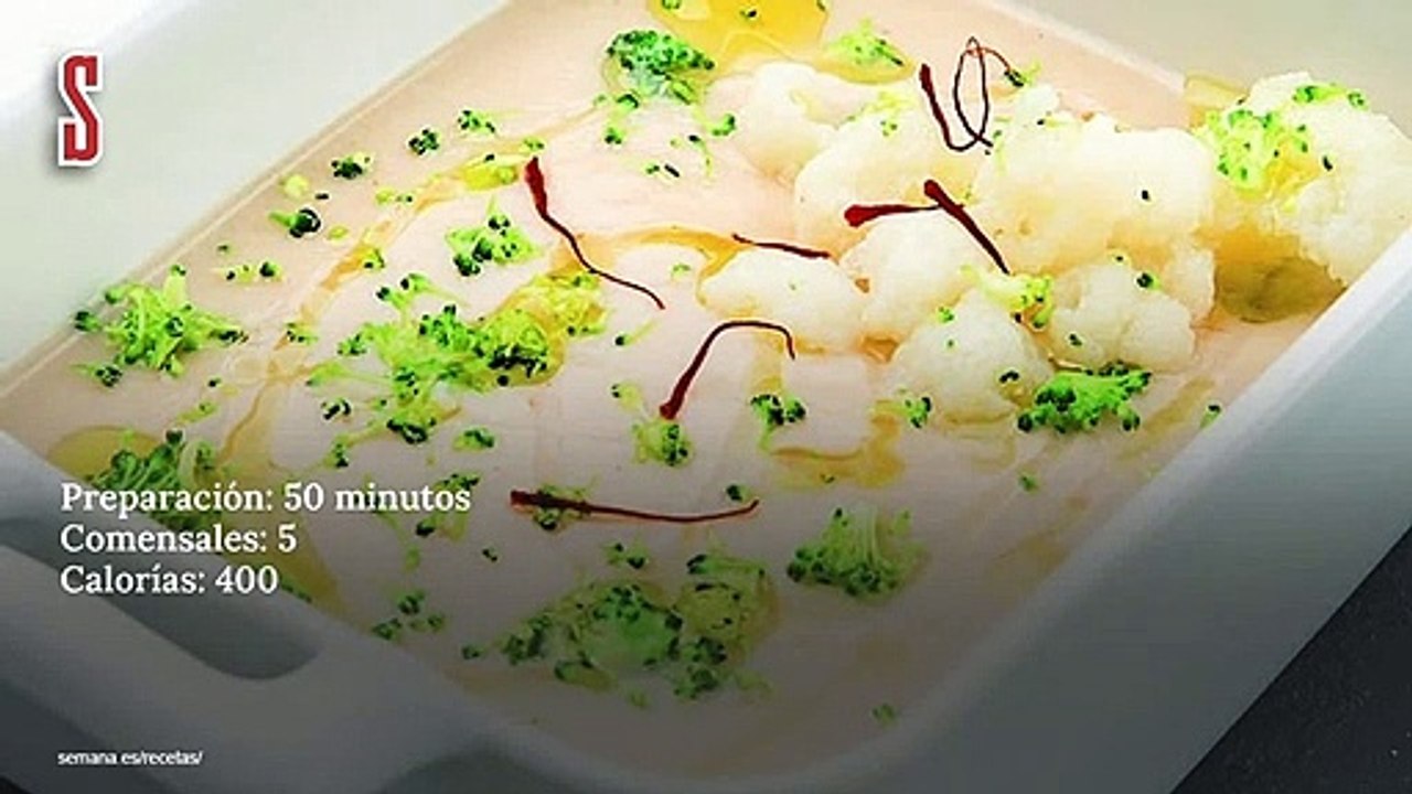 Vídeo Receta: Crema de coliflor con couscous de brécol