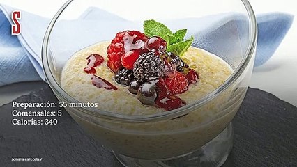 Vídeo Receta: Postre de quinoa con leche y frutas rojas
