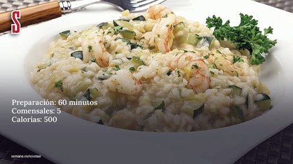 Vídeo Receta: Risotto  de calabacín y gambas